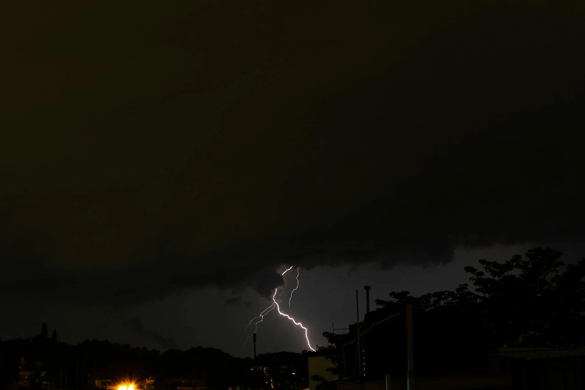 thunderstorm lightning dramatic sky dark racing highway