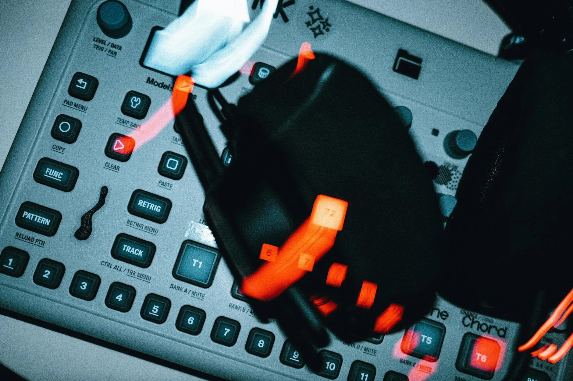 electronic music producer laptop soundcloud music production neon