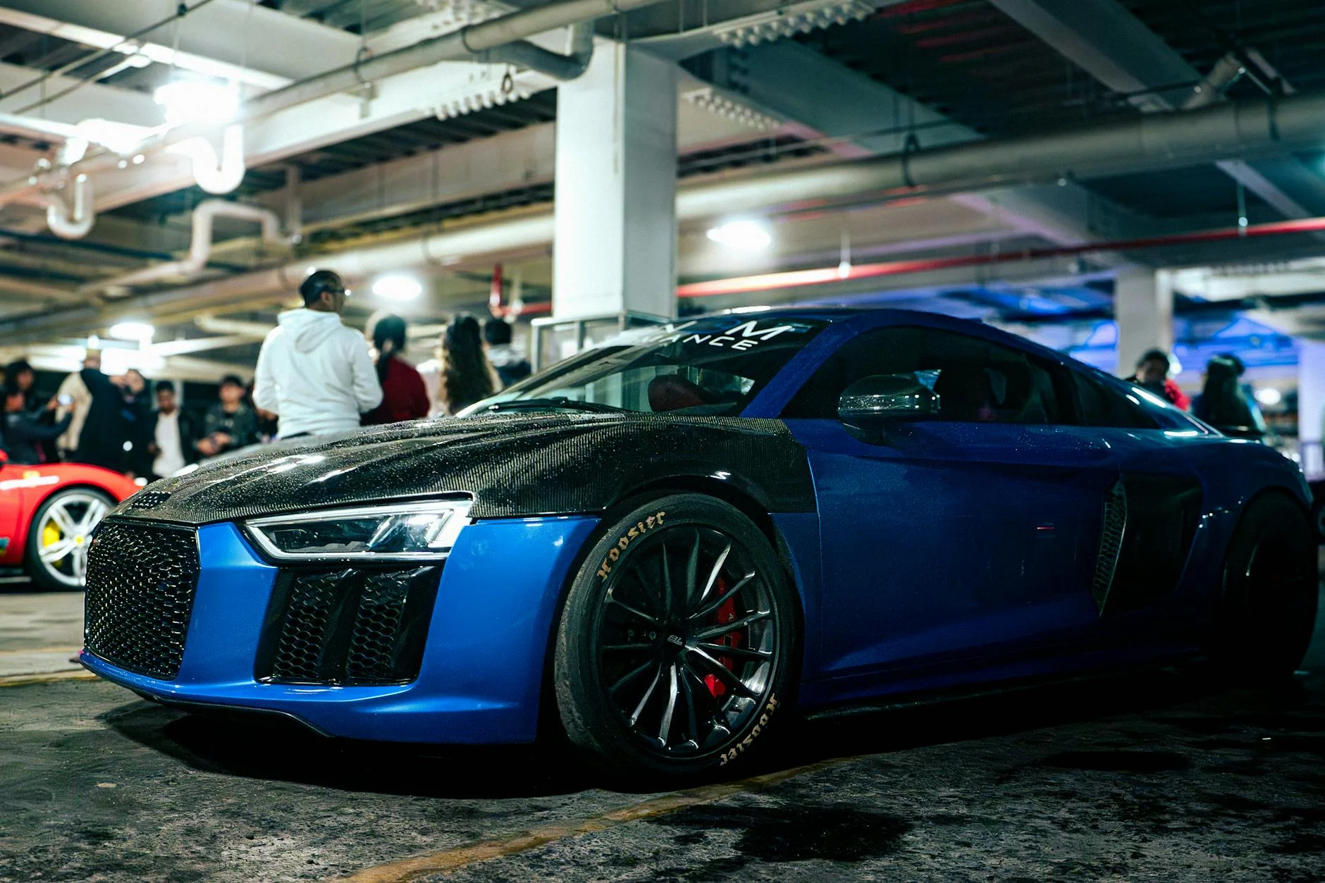female car enthusiast tuning automotive garage