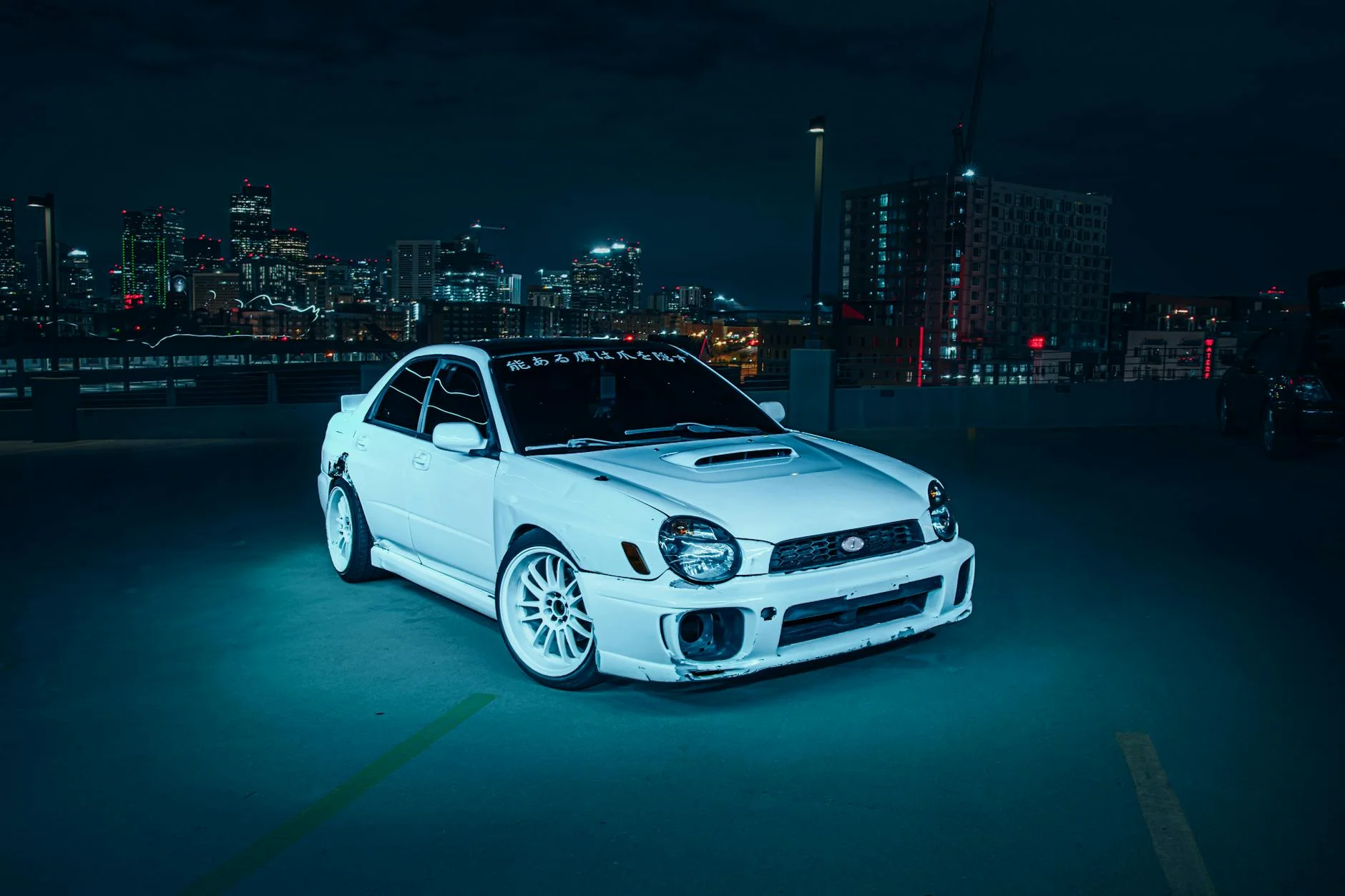 street racing hand signals night city cars