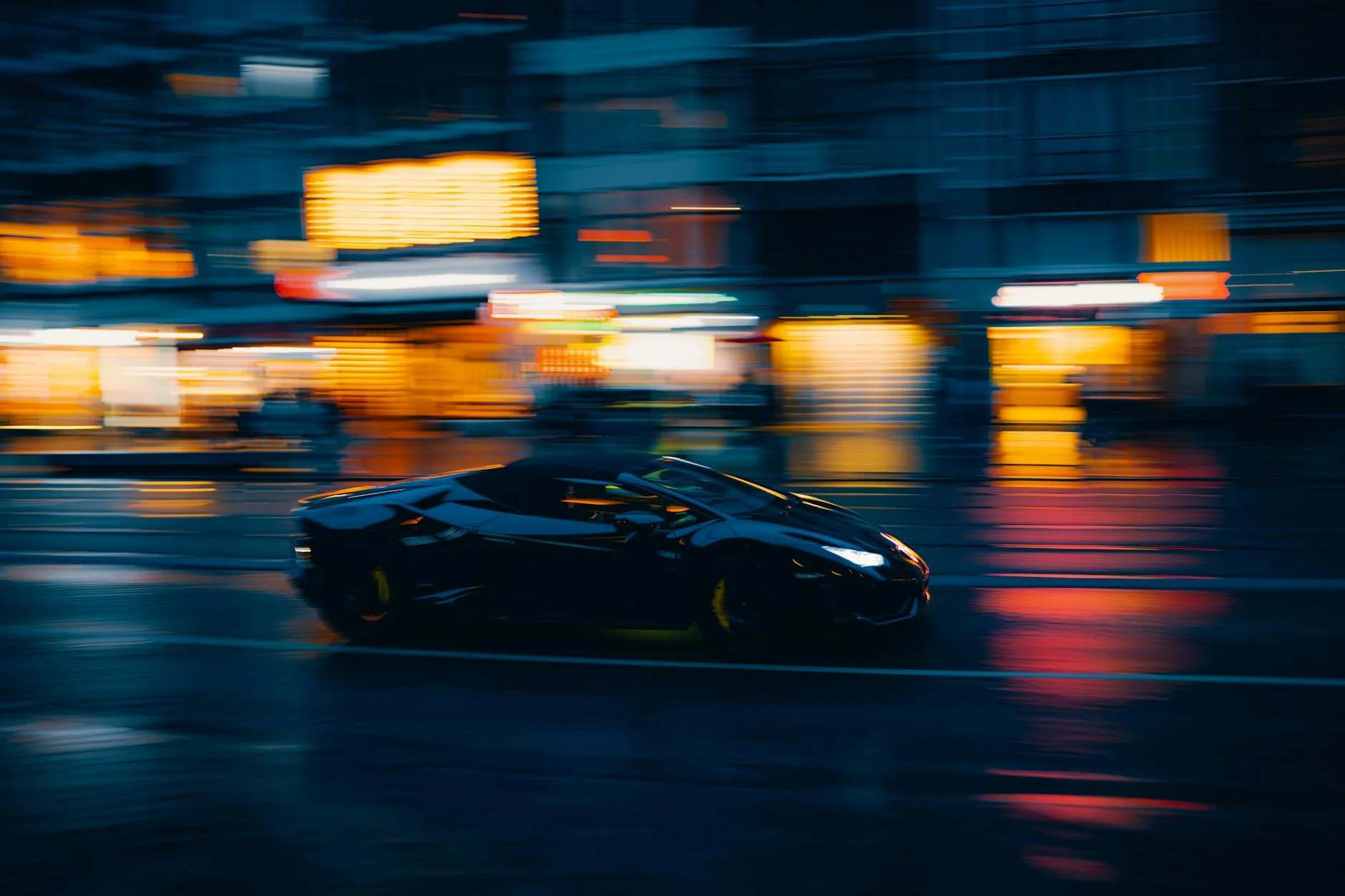 adrenaline rush street racing night city speed blur