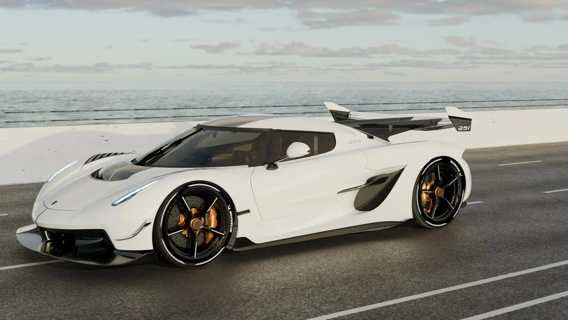 Koenigsegg CCX supercar speed highway night racing