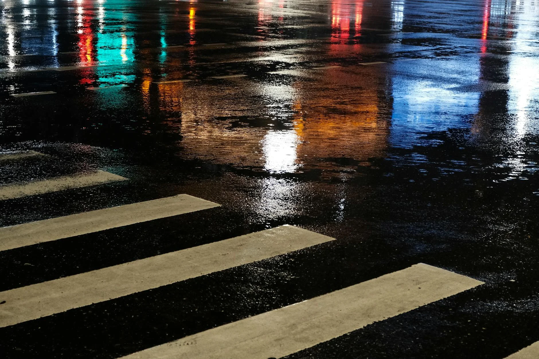 neon lit underground street racing city night wet asphalt