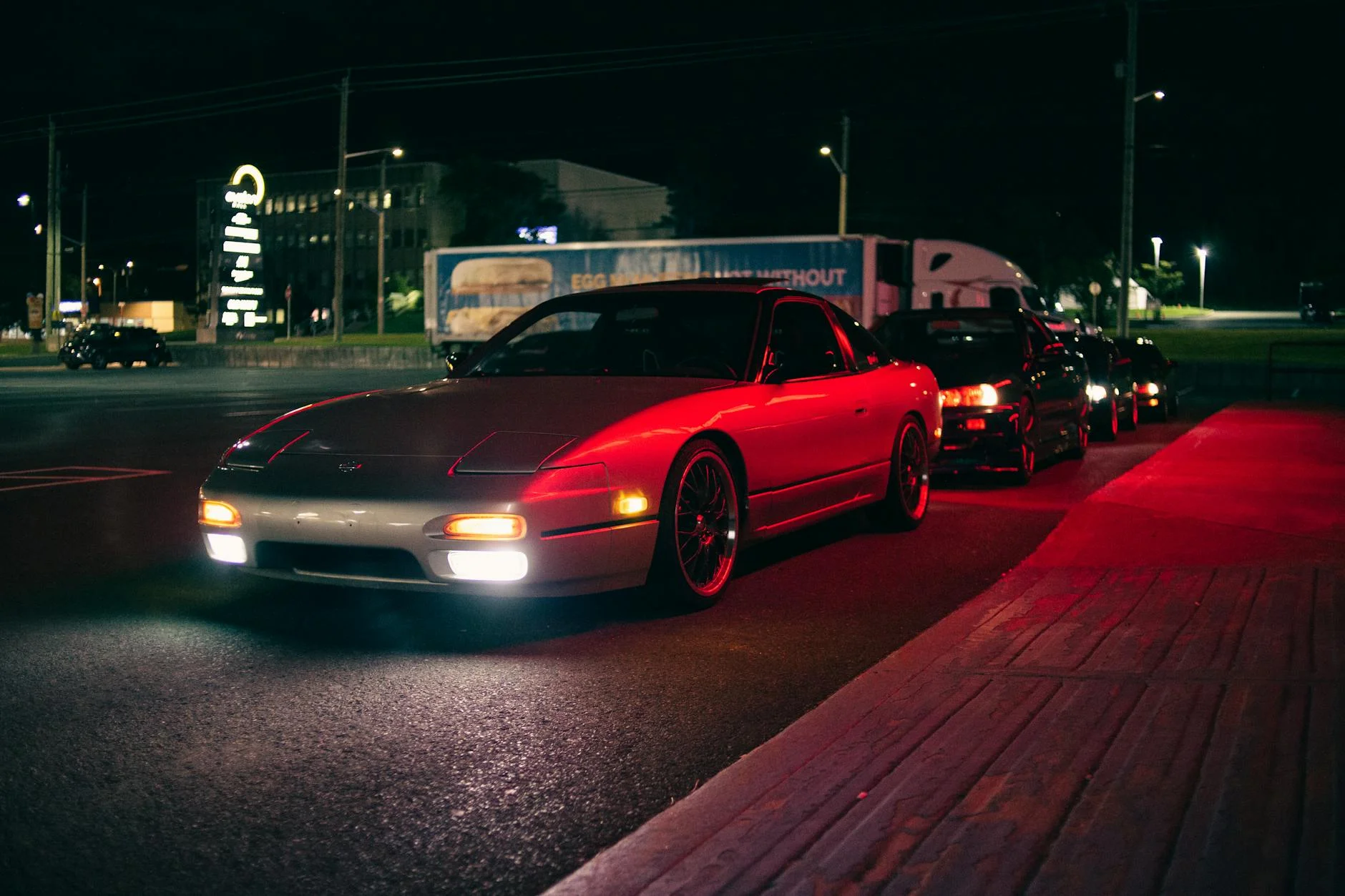drag racing street traffic light start line night