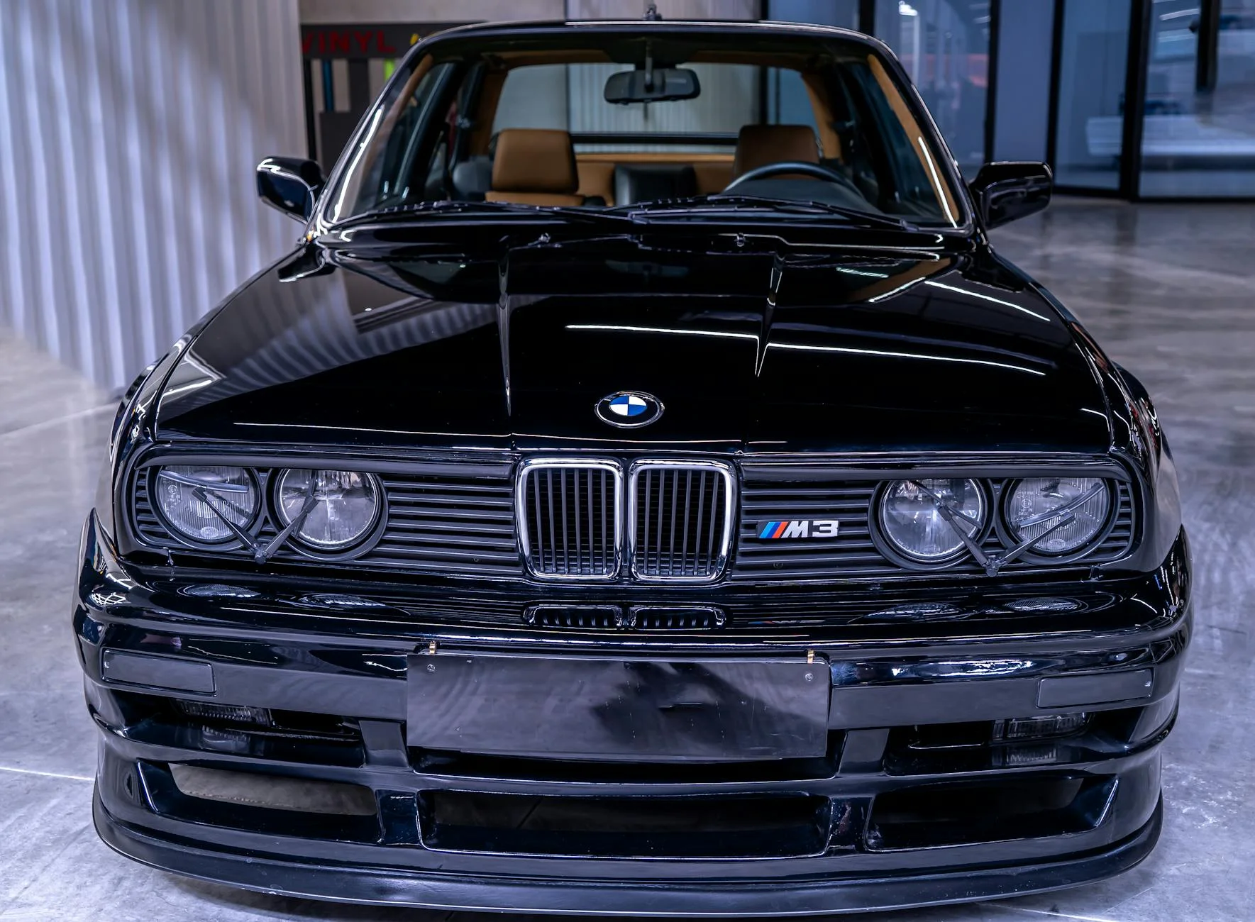 BMW M3 GTR black police chase highway pursuit
